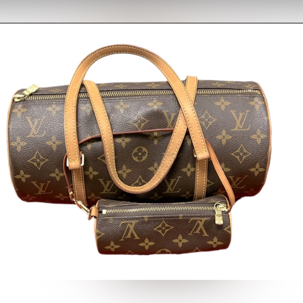 EUC Louis Vuitton 1993 Papillon Cylinder Bag with Small Cylinder Coin Bag